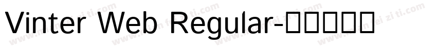Vinter Web Regular字体转换